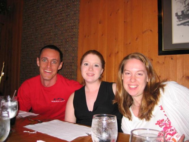 Max, Aimee & Vanessa at Restaurant