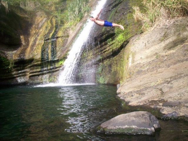 Jerry Diving at Falls