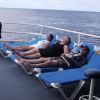 Cindi, Barb & Tom enjoying the sun deck