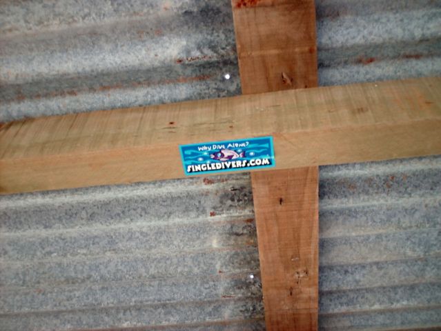 We left our mark at the Utila airstrip!