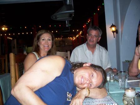 Sharon, Gayl, and Neil at Dinner