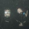 Dive buddies in a rare underwater snowstorm
