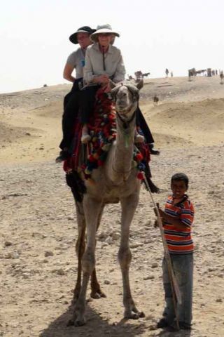 Kam and Mom on Camel