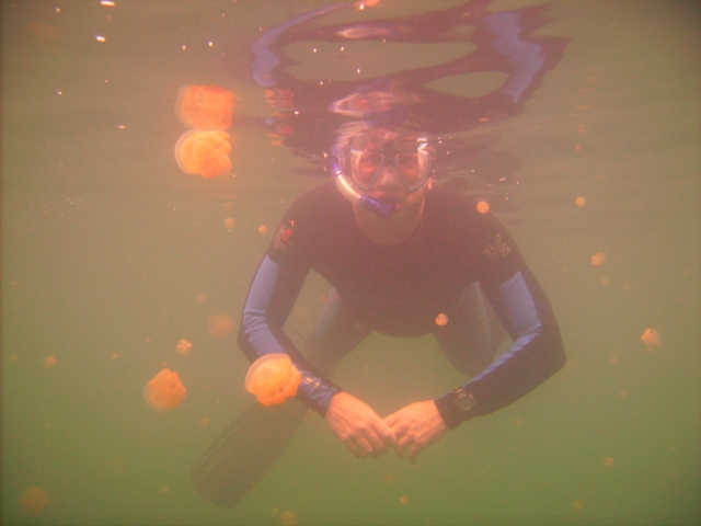 Cajun Diver in Jelly Fish Lake