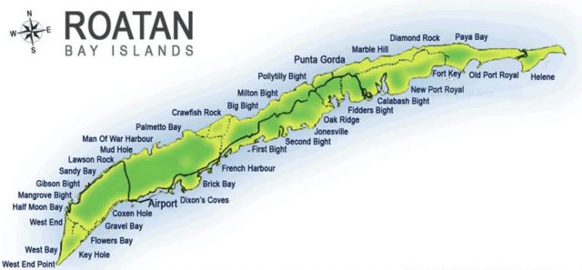 ROATAN MAP