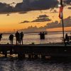 Night dive from dock