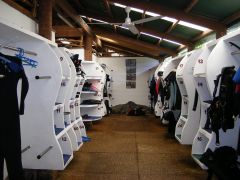 dive center gear storage