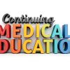 continuing medical education colorful typography design healthcare professionals bold letters display phrase 369616318 553956454